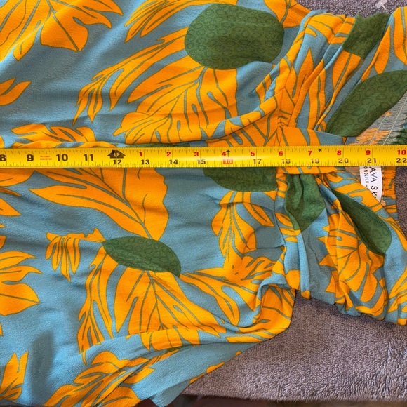 Ava Sky Fighting Eel Ulu Floral Print Sleeveless Flows Wide Leg Romper Size XXS - Picture 4 of 5